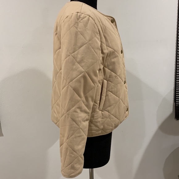 ROWIE THE LABEL QUILTED KAHKI COLOR SWEATER BUTTON UP SIZE SMALL - Picture 13 of 13